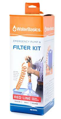 WaterBasics Emergency Pump and Filter Kit in box