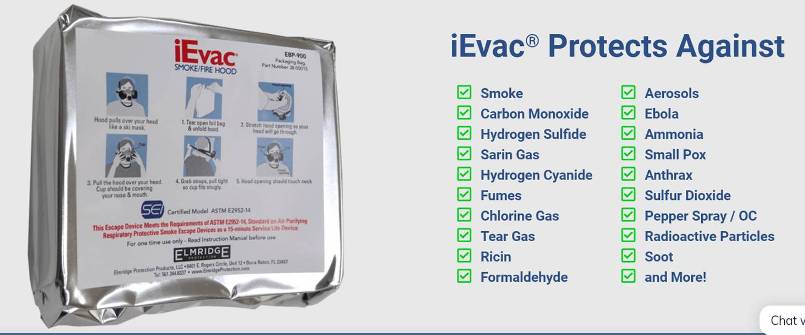 ievac smoke/fire protection vacuum packed