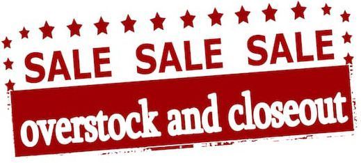 Clearance, Sale, Closeout Sale, Overstock Sale